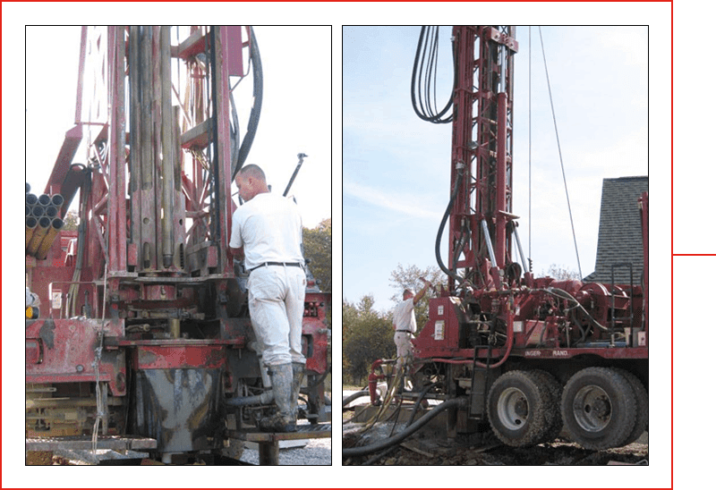 Person working on drilling rig